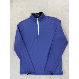 Greyson 1/4 Zip Performance Long Sleeve Pullover (Women's Medium) Blue